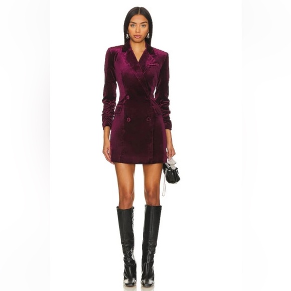 1. STATE Velvet Blazer Dress - Picture 1 of 4